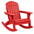 Fauteuil à bascule Adirondack 96 x 80 x 100 cm en bois rouge pour extérieur - Xelmavor
