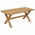 Table de jardin 180 x 90 x 75 cm en bois massif naturel style rustique - Xelmavor